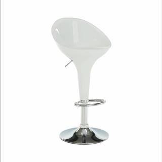 Barová stolička biela/chróm ALBA NOVA