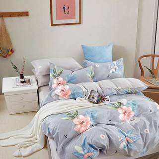 Bavlnená saténová posteľná bielizeň ALBS-01251B 140X200