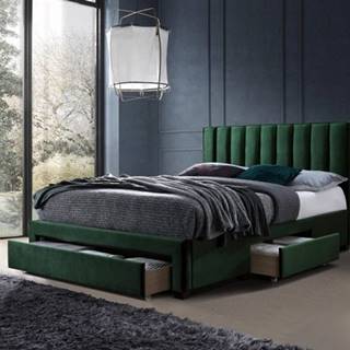 OKAY nábytok Čalúnená posteľ Wolfgang 160x200, zelená, vrátane roštu a ÚP, značky OKAY nábytok