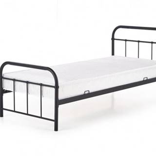 OKAY nábytok Kovová posteľ Niko 90x200, čierna, bez matraca, značky OKAY nábytok