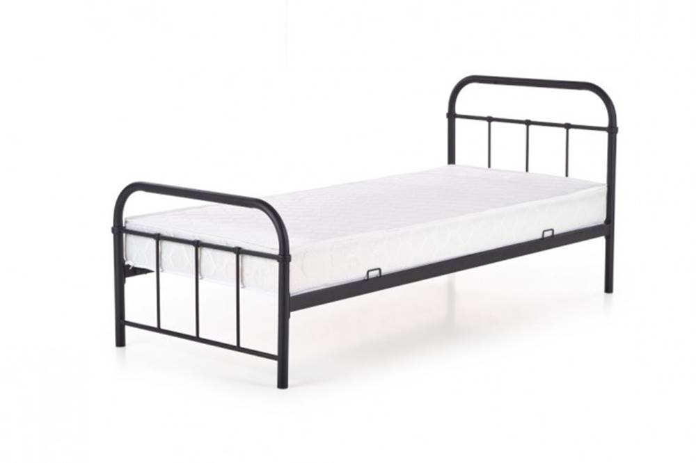 OKAY nábytok Kovová posteľ Niko 90x200, čierna, bez matraca, značky OKAY nábytok