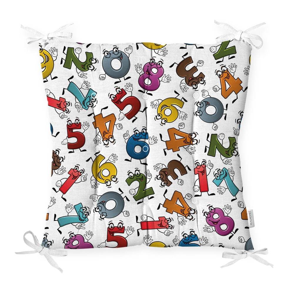 Minimalist Cushion Covers Sedák s prímesou bavlny  Crazy Numbers, 40 x 40 cm, značky Minimalist Cushion Covers