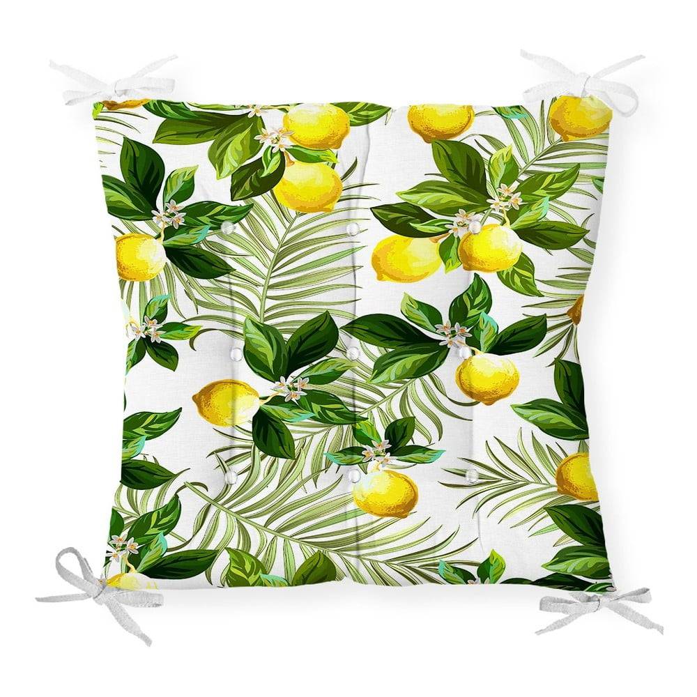 Minimalist Cushion Covers Sedák s prímesou bavlny  Lemon Tree, 40 x 40 cm, značky Minimalist Cushion Covers