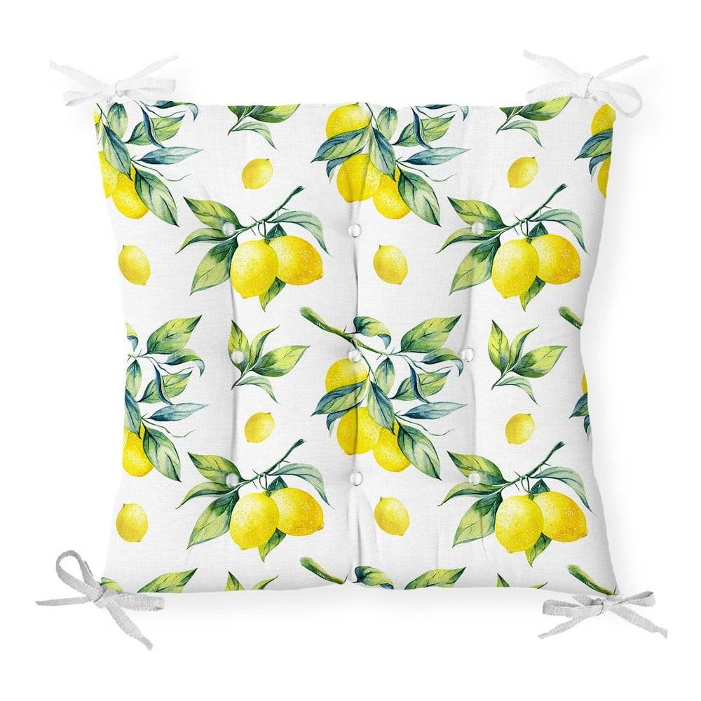 Minimalist Cushion Covers Sedák s prímesou bavlny  Lemons, 40 x 40 cm, značky Minimalist Cushion Covers