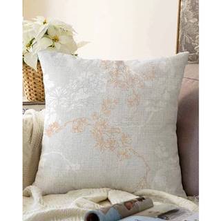 Minimalist Cushion Covers Sivá obliečka na vankúš s prímesou bavlny  Bloom, 55 x 55 cm, značky Minimalist Cushion Covers