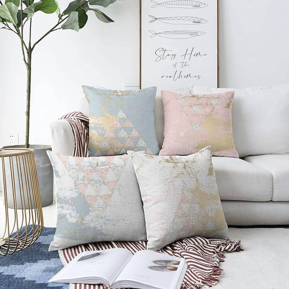 Minimalist Cushion Covers Súprava 4 obliečok na vankúše  Spring Vibes, 55 x 55 cm, značky Minimalist Cushion Covers