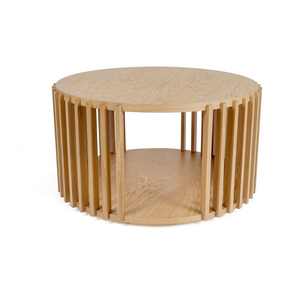 Woodman Konferenčný stolík z dubového dreva  Drum, ø 83 cm, značky Woodman