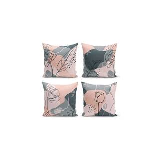 Minimalist Cushion Covers Súprava 4 dekoratívnych obliečok na vankúše  Draw Art, 45 x 45 cm, značky Minimalist Cushion Covers