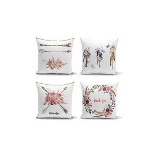 Minimalist Cushion Covers Súprava 4 dekoratívnych obliečok na vankúše  Flower Key, 45 x 45 cm, značky Minimalist Cushion Covers