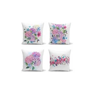 Minimalist Cushion Covers Súprava 4 dekoratívnych obliečok na vankúše  Purple Pink, 45 x 45 cm, značky Minimalist Cushion Covers