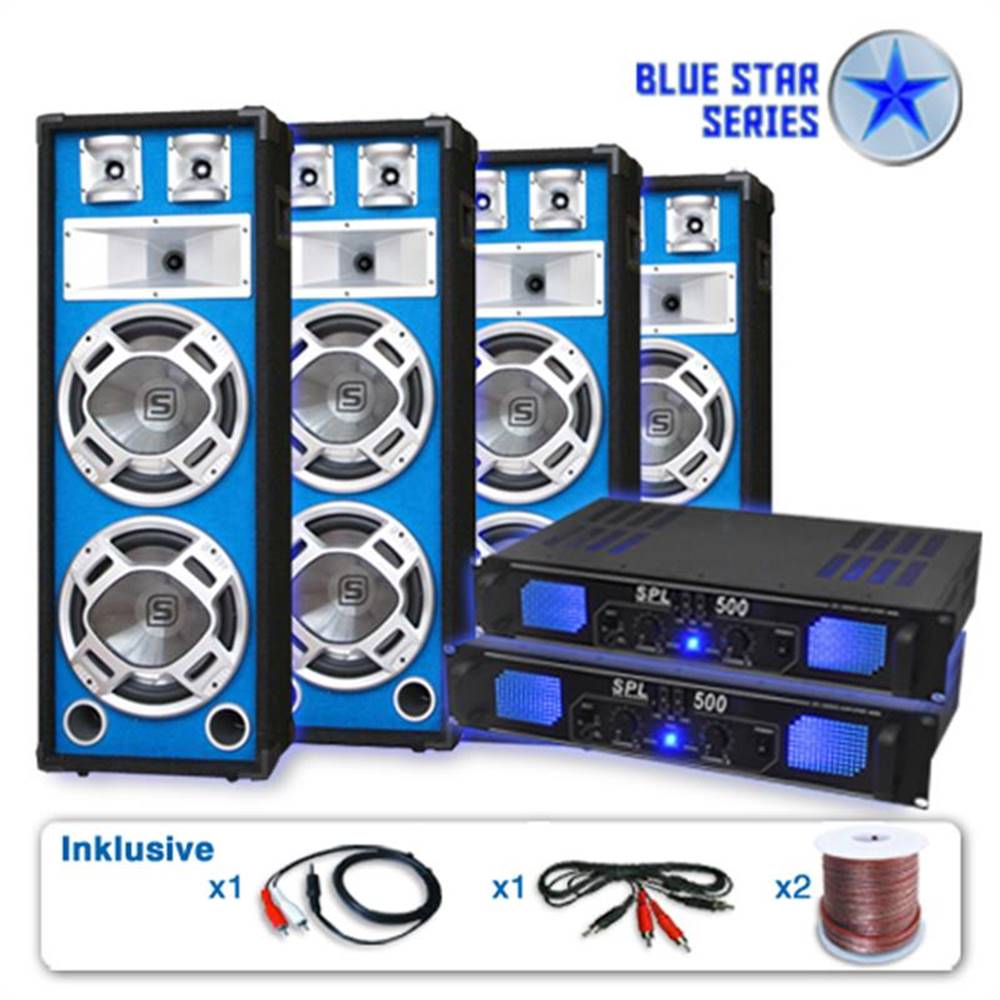 Electronic-Star  PA set Blue Star Series „Bassveteran Quadro“, 3200 W, značky Electronic-Star