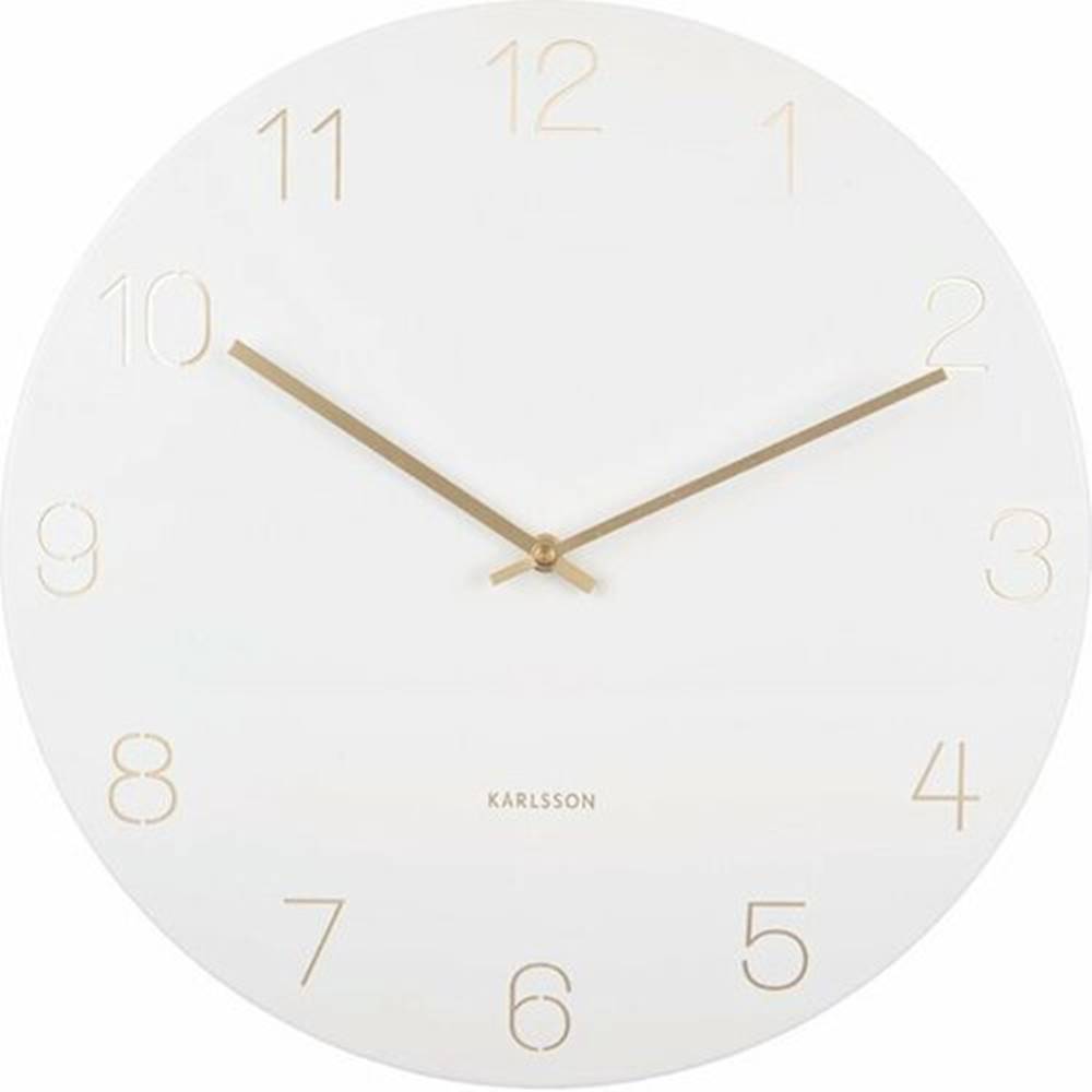 Karlsson  5762WH dizajnové nástenné hodiny, pr. 40 cm, značky Karlsson