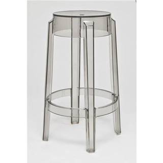 ArtD Barová stolička DUCH | sivá transparentná 66 cm