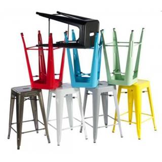 ArtD Barová stolička Paris 66cm inšpirovaná Tolix zelená