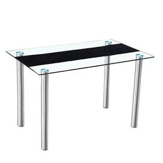 Jedálenský stôl oceľ/sklo 120x70 cm ESTER