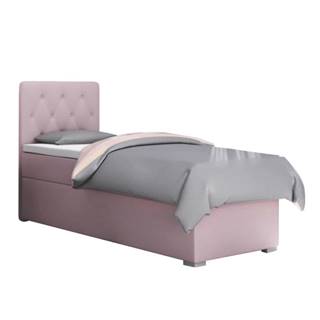 Kondela Boxspringová posteľ jednolôžko staroružová 90x200 ľavá ESHLY, značky Kondela