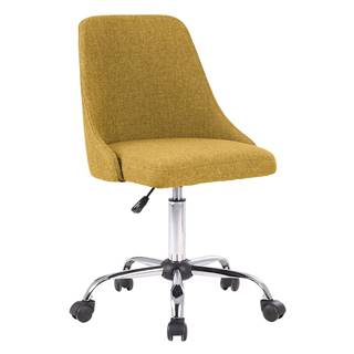 Kancelárska stolička žltá/chróm EDIZ