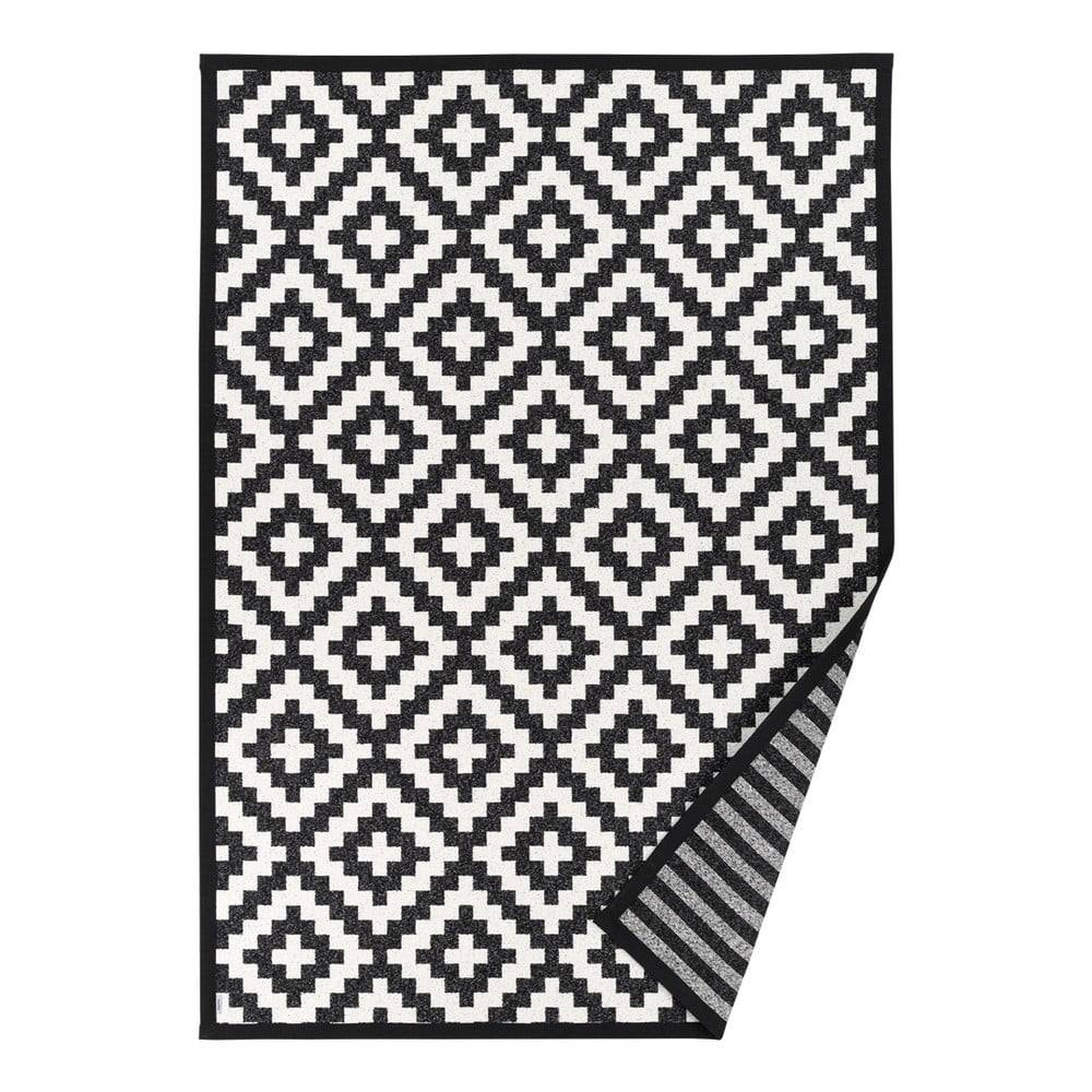 Narma Čierno-biely vzorovaný obojstranný koberec  Viki, 70 × 140 cm, značky Narma