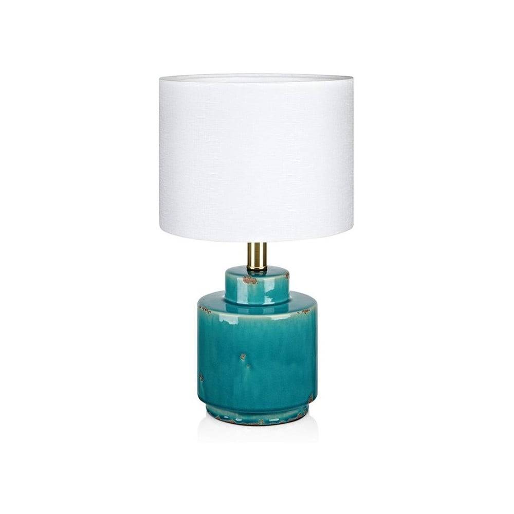 Markslöjd Modro-biela stolová lampa  Cous, značky Markslöjd