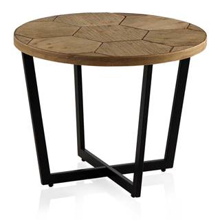 Geese Konferenčný stôl s čiernou železnou konštrukciou  Honeycomb, ⌀ 59 cm, značky Geese