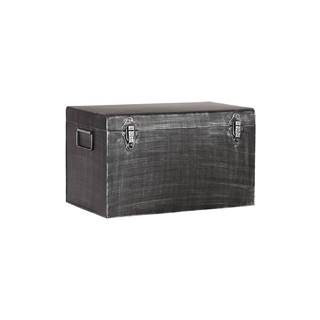 Čierny kovový úložný box LABEL51, dĺžka 50 cm