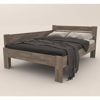 Sconto Rohová posteľ JOHANA II ľavá, buk/sivá, 120x200 cm, značky Sconto