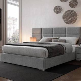 OKAY nábytok Čalúnená posteľ Ludvig 160x200, sivá, bez matracov a ÚP, značky OKAY nábytok