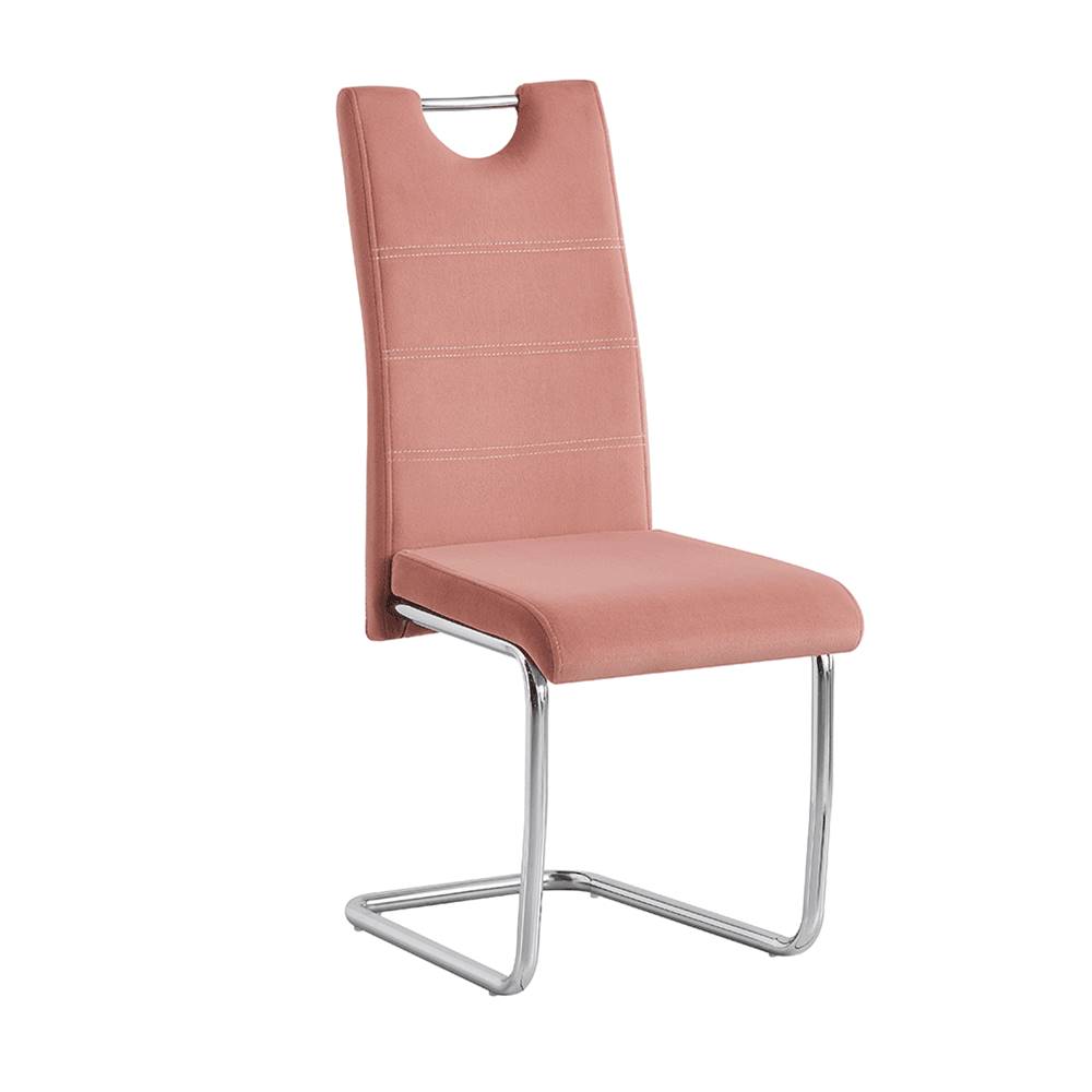 Kondela Jedálenská stolička ružová Velvet látka/svetlé šitie ABIRA NEW, značky Kondela