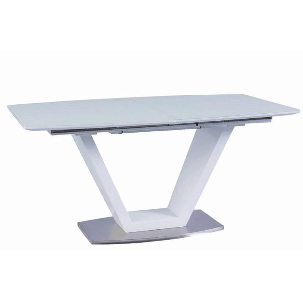 Kondela Jedálenský stôl rozkladací biela extra vysoký lesk PERAK poškodený tovar, značky Kondela