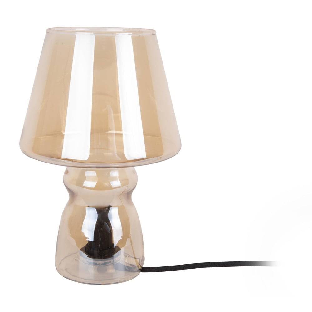 Leitmotiv Hnedá sklenená stolová lampa  Classic Glass, ø 16 cm, značky Leitmotiv