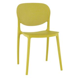 Kondela Stohovateľná stolička žltá FEDRA NEW, značky Kondela
