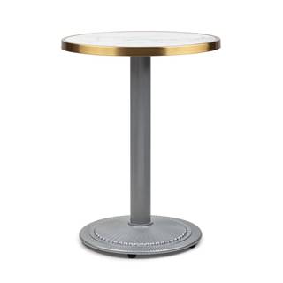 Blumfeldt  Patras Jewel, mramorový stôl, secesný štýl, Ø: 57,5 cm, výška: 75 cm, liatinový stojan, značky Blumfeldt