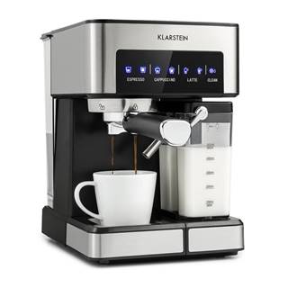Klarstein  Arabica Comfort, espresso kávovar, 1350W, 20 barov, 1,8l, dotyková ovládacia plocha, nerezová oceľ, značky Klarstein
