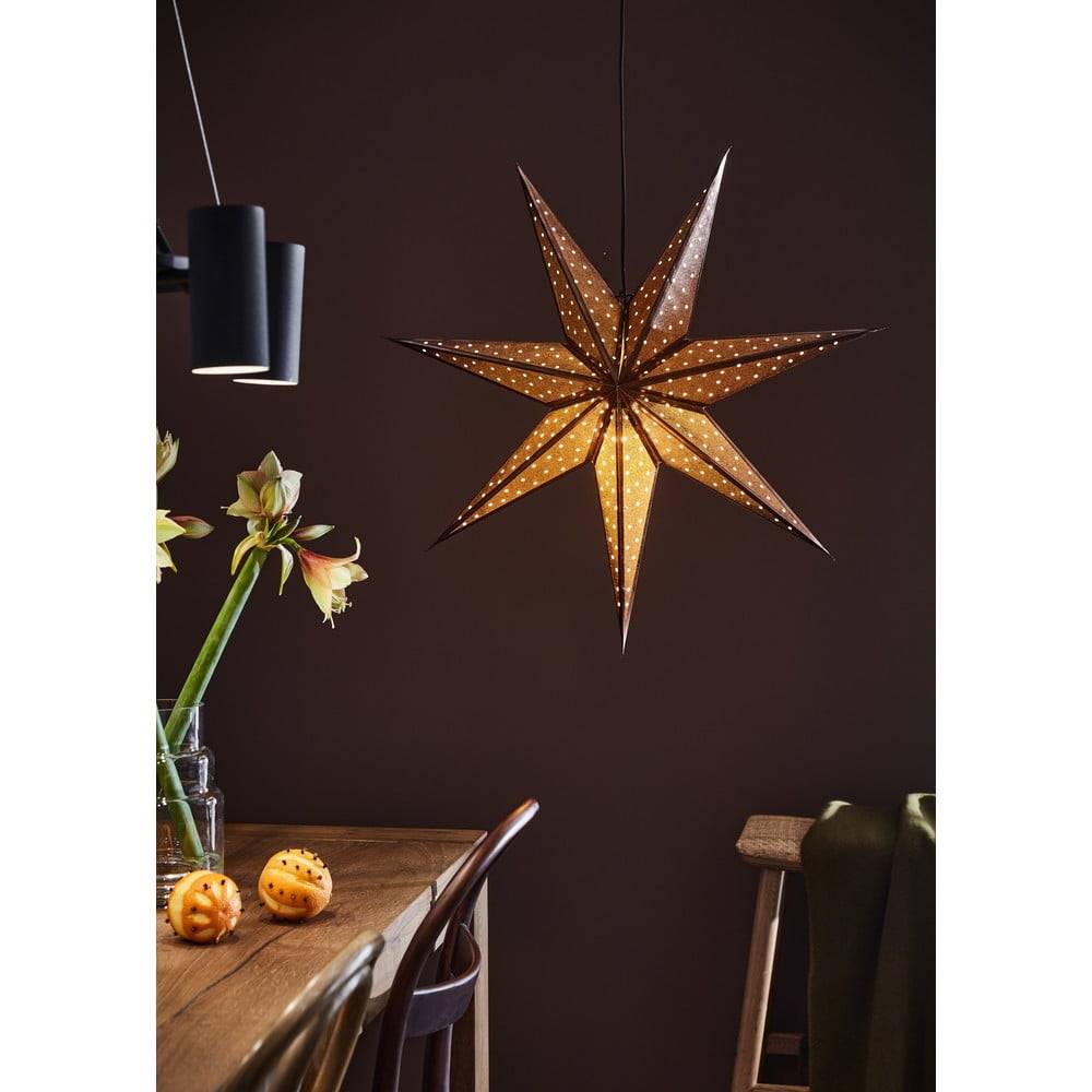 Markslöjd Hnedá vianočná závesná svetelná dekorácia  Glitter, dĺžka 75 cm, značky Markslöjd