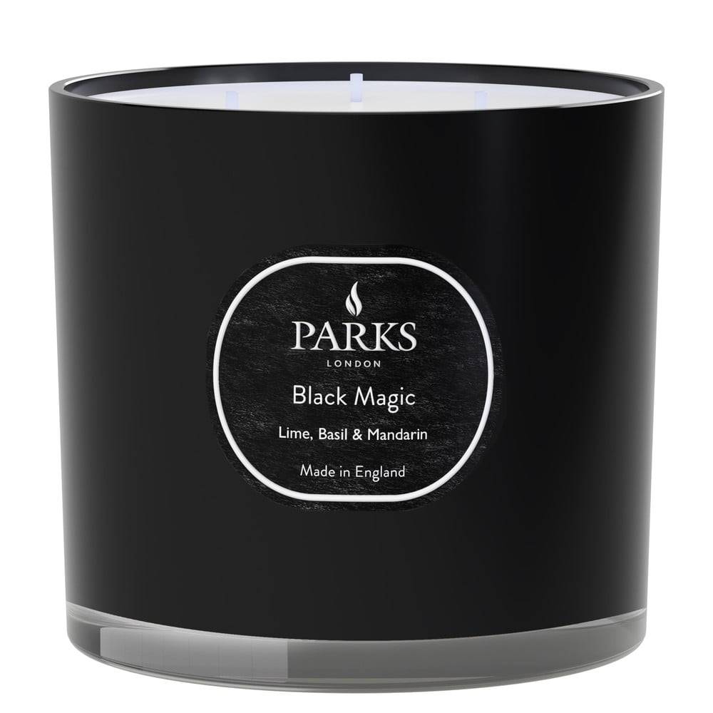 Parks Candles London Sviečka s vôňou limetky, bazalky a mandarínky  Black Magic, doba horenia 56 h, značky Parks Candles London