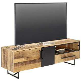 Ambia Home  TV DIEL, mangové drevo, prírodné farby, čierna, 145/45/40 cm, značky Ambia Home