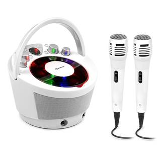 Auna  SingSing BT, karaoke systém, 2 x mikrofón, CD prehrávač, BT, LED svetelný efekt, prenosný, značky Auna