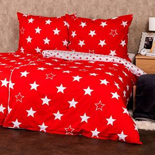 4Home  Bavlnené obliečky Stars red, 220 x 200 cm, 2 ks 70 x 90 cm, značky 4Home