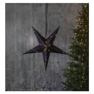 Čierna vianočná svetelná dekorácia Star Trading Velvet, ø 60 cm
