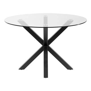 La Forma Guľatý jedálenský stôl so sklenenou doskou Kave Home, ø 119 cm, značky La Forma