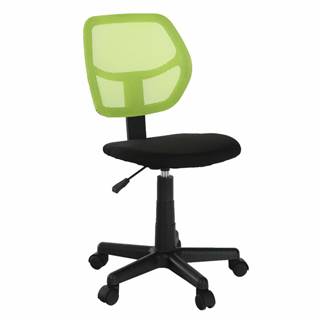 Otočná stolička zelená/čierna MESH