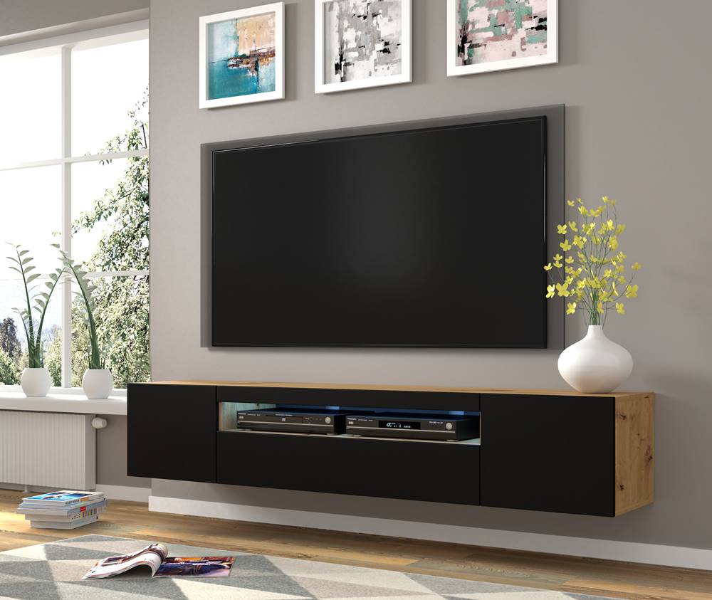 ARTBm  TV stolík AURA 200 | dub artisan/čierny mat, značky ARTBm