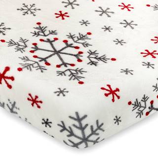 4Home Vianočné prestieradlo mikroflanel Snowflakes, 160 x 200 cm