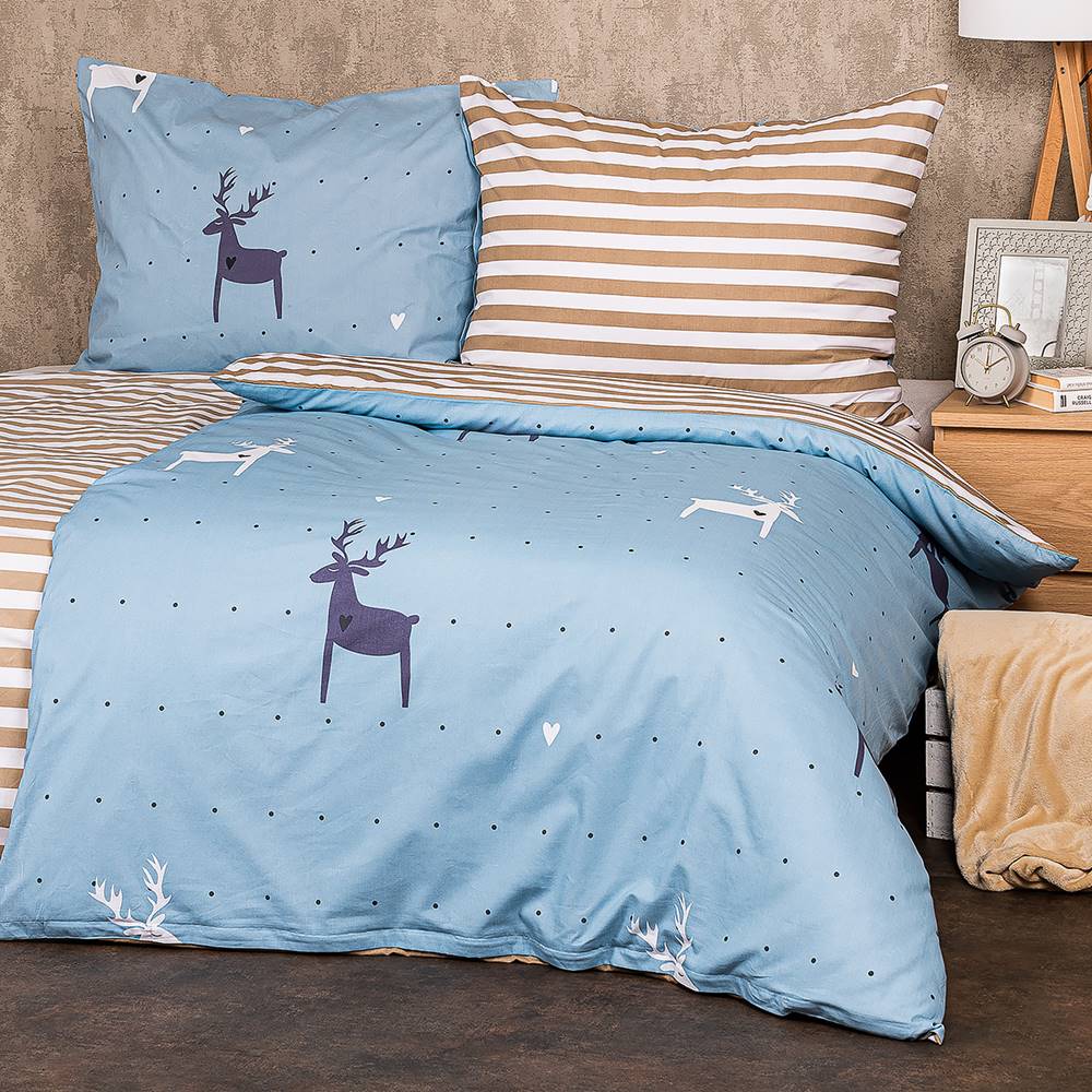 4Home  Bavlnené obliečky Deer love, 160 x 200 cm, 70 x 80 cm, značky 4Home