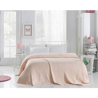 Homemania Svetloružová prikrývka cez posteľ Silvi, 220 x 240 cm, značky Homemania