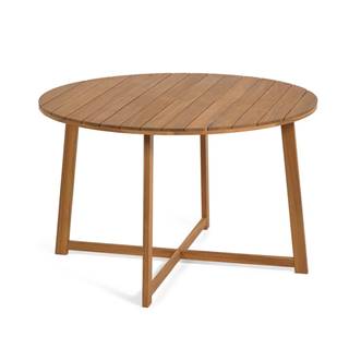 La Forma Záhradný jedálenský stôl z akáciového dreva Kave Home Dafne, ⌀ 120 cm, značky La Forma
