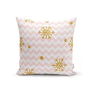 Minimalist Cushion Covers Vianočná obliečka na vankúš  Golden Snowflakes, 42 x 42 cm, značky Minimalist Cushion Covers