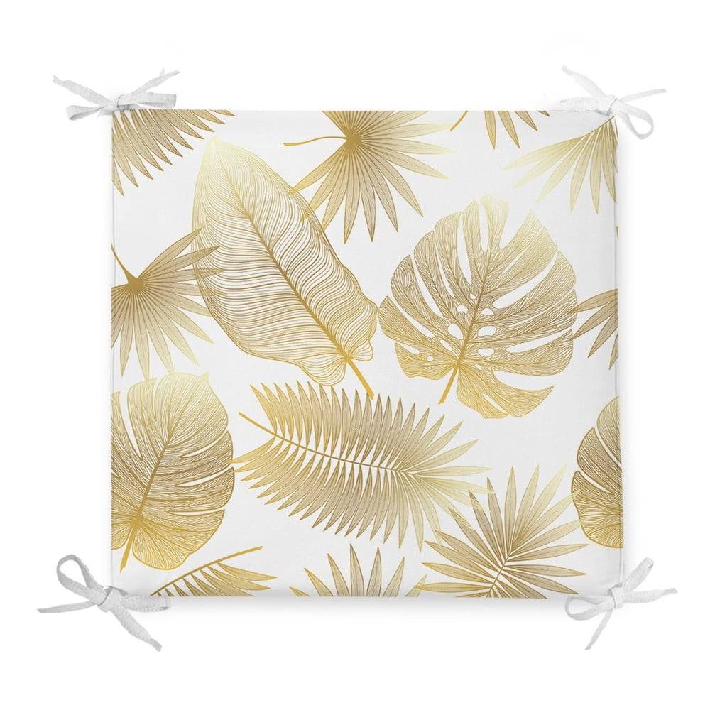 Minimalist Cushion Covers Sedák s prímesou bavlny  Gold Leaf, 42 x 42 cm, značky Minimalist Cushion Covers
