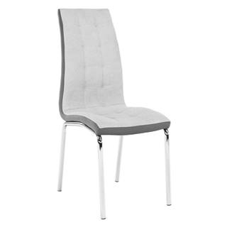 Jedálenská stolička sivá/chróm GERDA NEW