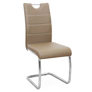 Kondela Jedálenská stolička capuccino/svetlé šitie ABIRA NEW R1 rozbalený tovar, značky Kondela